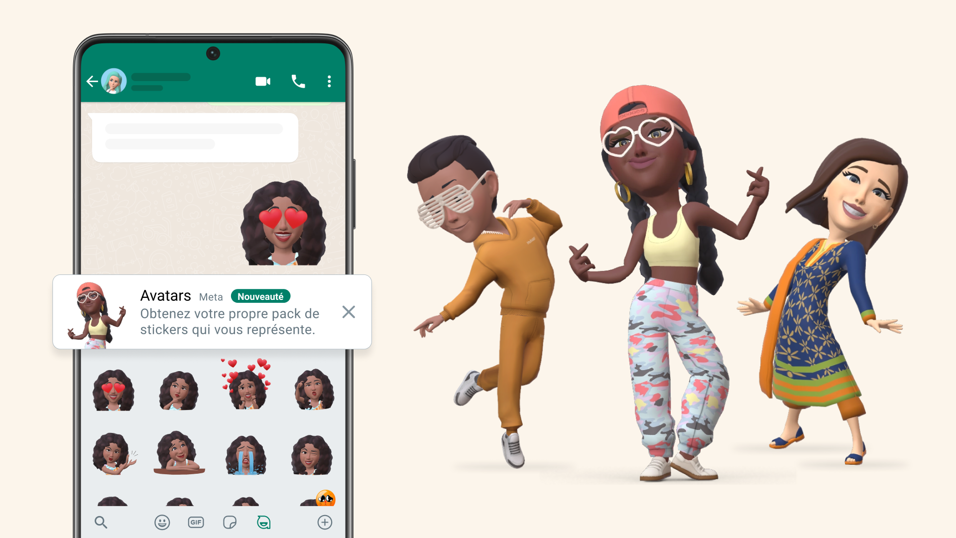 Meta annonce le lancement sur WhatsApp des Avatars ainsi que de nouvelles fonctionnalités